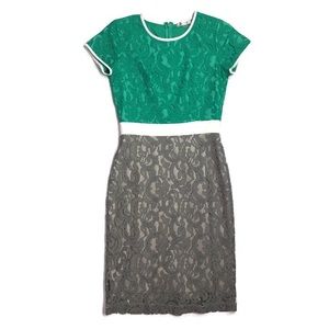 DownEast Dress Green Gray White XS